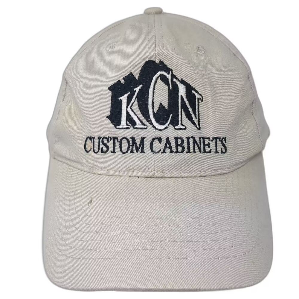 AMC Baseball Cap Beige Black OS KCN Custom Cabinets Embroidered Adjustable Hat